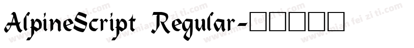 AlpineScript Regular字体转换